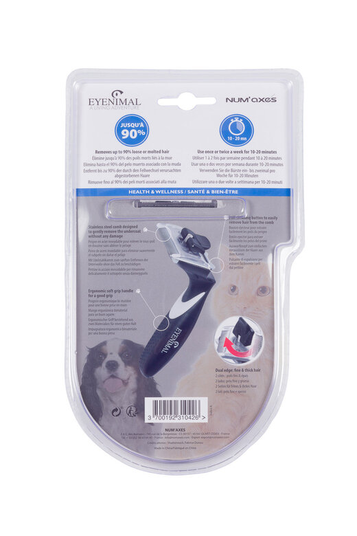 Eyenimal - Brosse Fur100 Anti-Mue pour Chiens et Chats - S Image numéro 4 Eyenimal - Brosse Fur100 Anti-Mue pour Chiens et Chats - S Image numéro 4