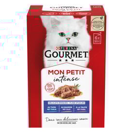 GOURMET - Sachets fraîcheurs MON PETIT aux Poissons pour chats adultes- 6x50g