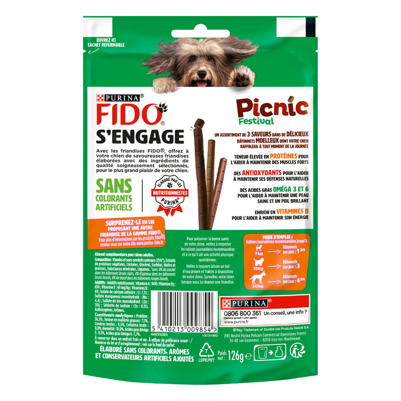 Fido - Friandises Picnic Festival pour Chien - 126g Image numéro 2 Fido - Friandises Picnic Festival pour Chien - 126g Image numéro 2