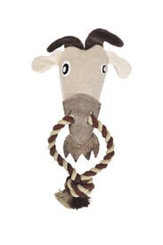 Animalis - Jouet Chèvre Corde + Laine Recyclée pour Chiens - 27cm