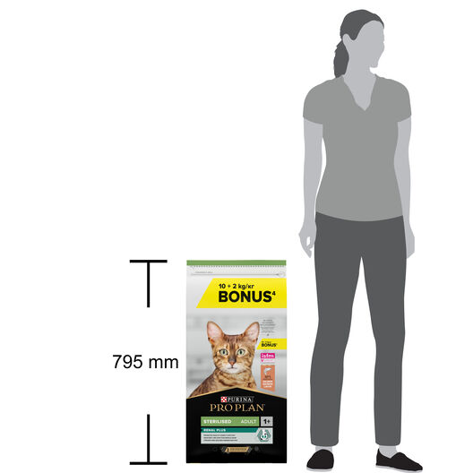 Pro Plan - Croquettes Sterilised au Saumon pour Chat Adulte Stérilisé - 10+2Kg image number null