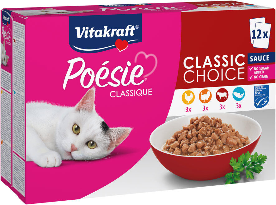 Vitakraft - Multipack Po&eacute;sie Classique en Sauce Viande et Poisson - 12x85g Image num&eacute;ro 1