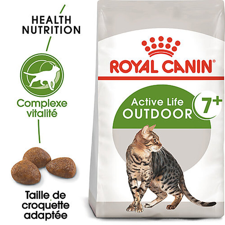Royal Canin - Croquettes Outdoor7+ pour Chats d'Extérieurs - 4Kg image number null