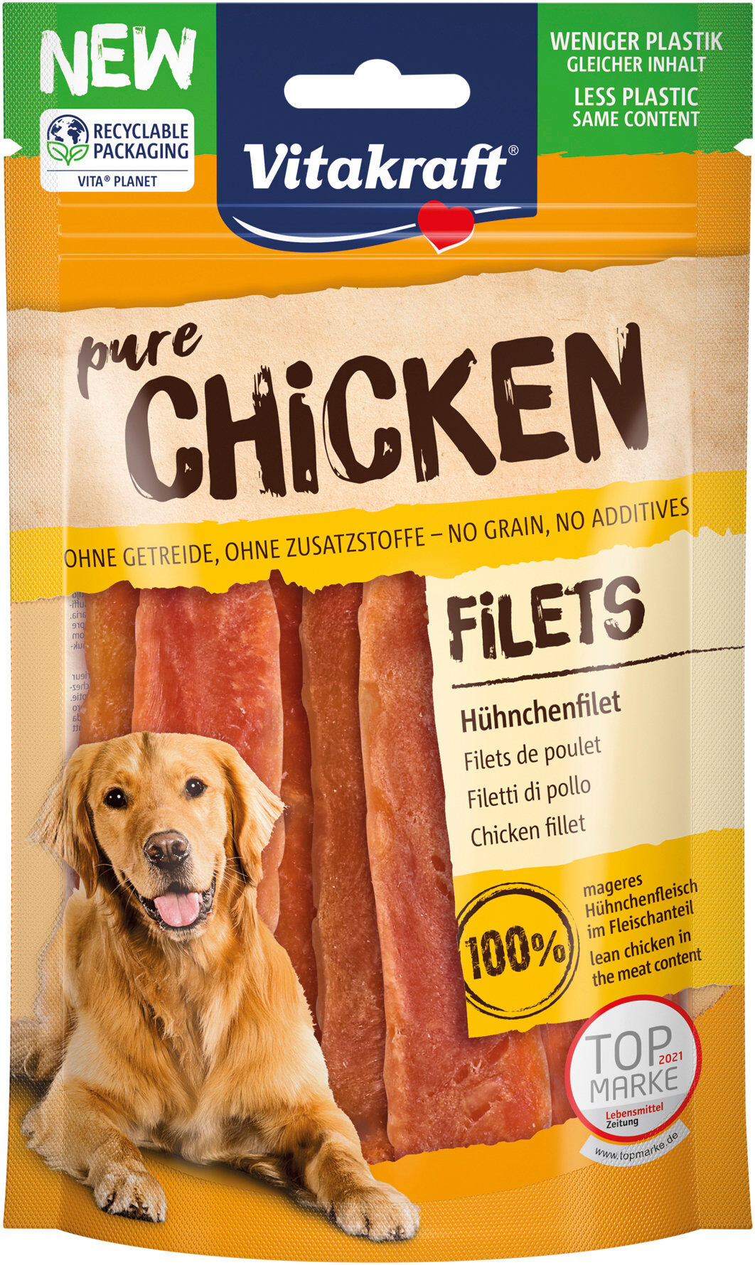 Vitakraft - Friandises Pure Chicken Filets au Poulet pour Chiens - 80g Image num&eacute;ro 1