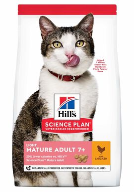 Hill's - Feline Mature Adult 7+ Light Poulet pour Chat - 7Kg