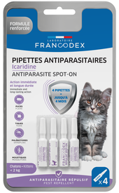 Francodex - Pipettes Antiparasitaires Icardine pour Chatons - x4