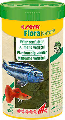 Sera - Aliment Végétal Flora Nature pour Poissons d'Hornement Herbivores - 250ml
