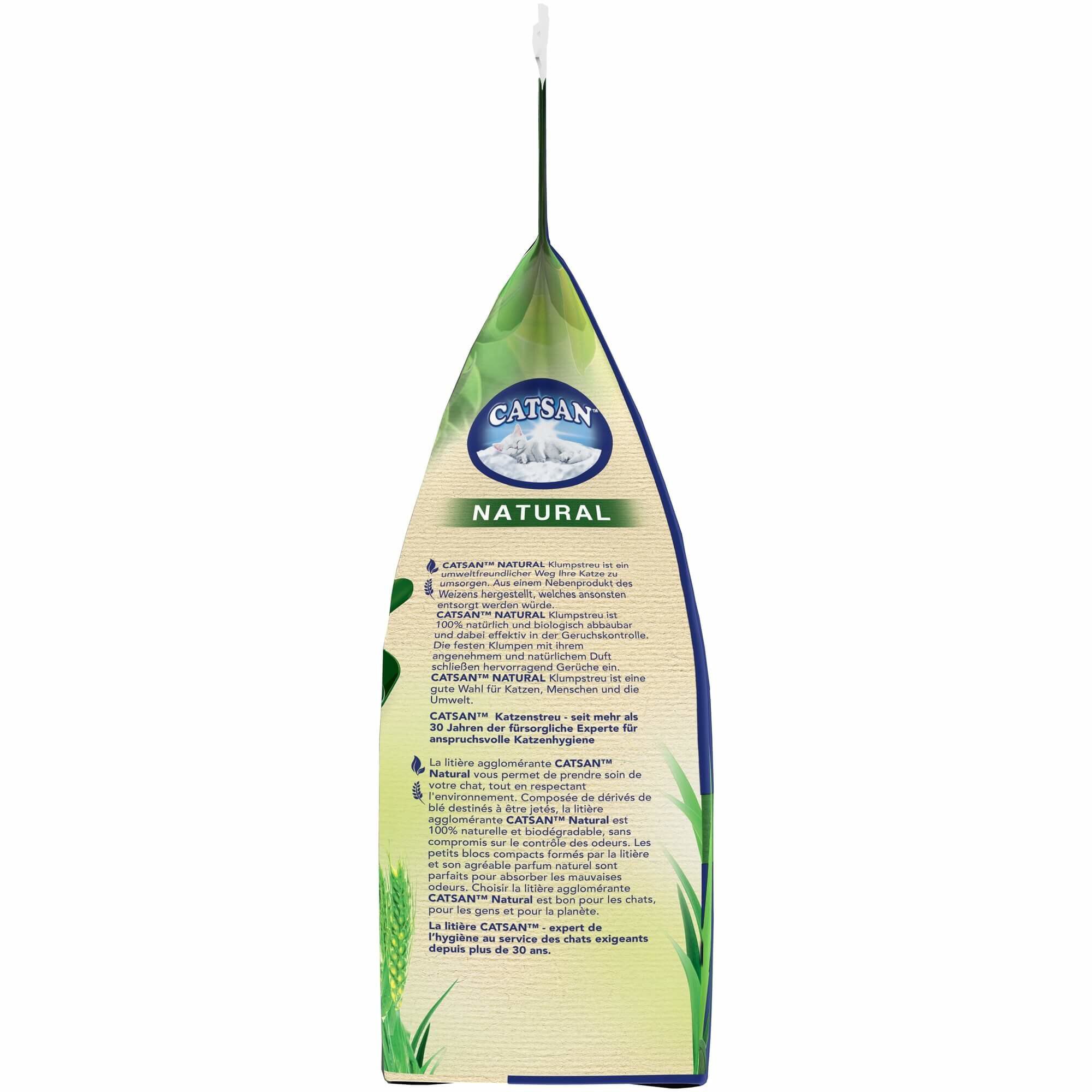 Catsan - Liti&egrave;re Natural V&eacute;g&eacute;tale Agglom&eacute;rante pour Chat - 8L Image num&eacute;ro 4