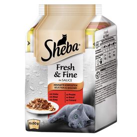 Sheba - Sachets Délices du Jour en Sauce aux Viandes pour Chat - 6x50g