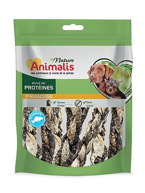 Animalis Nature - Friandises Poisson Tressées pour Chien - 70g