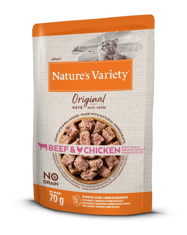 Nature's Variety - Pâtée Original au Bœuf et Poulet pour Chat - 70g Image numéro 1 Nature's Variety - Pâtée Original au Bœuf et Poulet pour Chat - 70g Image numéro 1