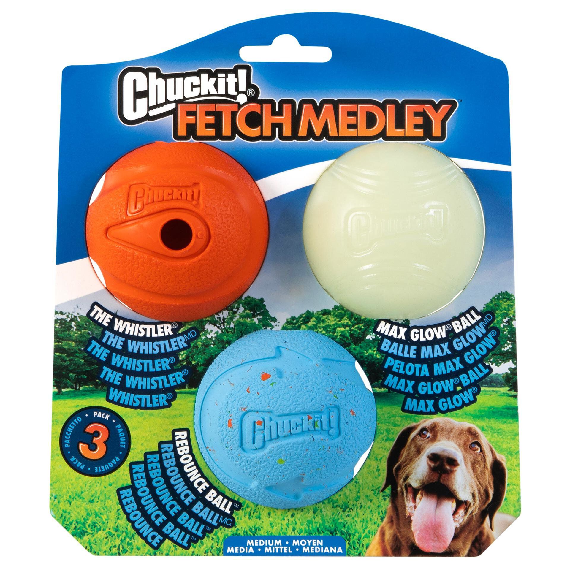 ChuckIt! - Pack 3 Balles Fetch Medley pour Chiens - M Image num&eacute;ro 1