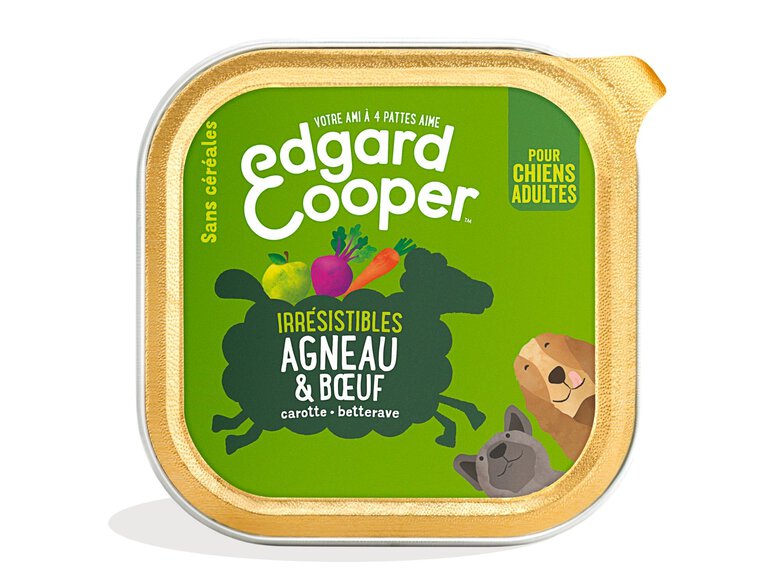 Edgard & Cooper - Barquette à l'Agneau et au Boeuf pour Chien - 300g Image numéro 1 Edgard & Cooper - Barquette à l'Agneau et au Boeuf pour Chien - 300g Image numéro 1