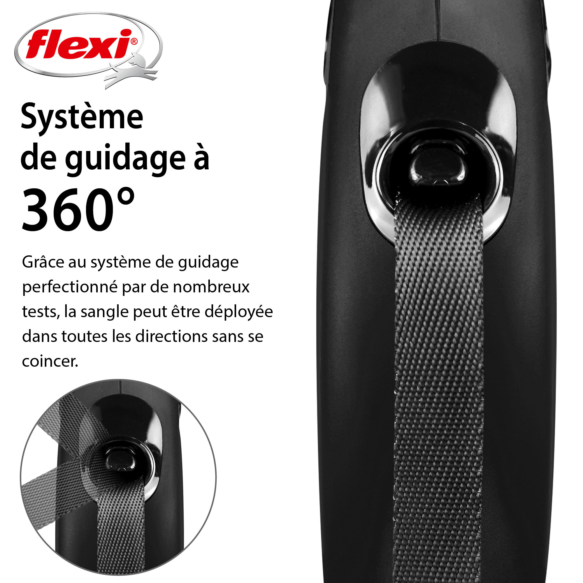 Flexi - Laisse Classic avec Sangle pour Chien Noir - XS (3m) Image num&eacute;ro 2