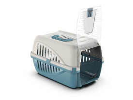 Animalis - Caisse de Transport Panzer Bleu pour Chat - 50cm