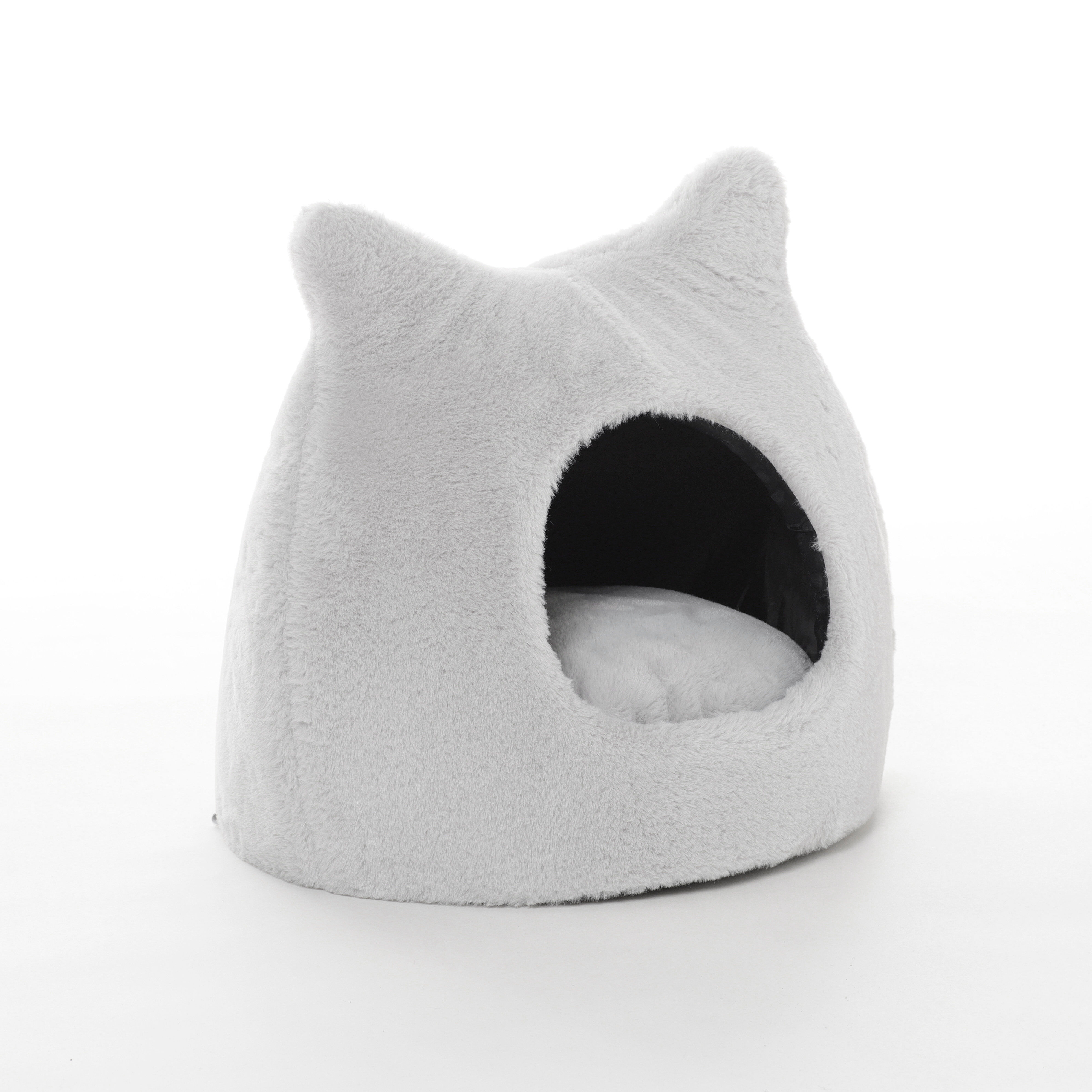 Leeby - Igloo Extra Doux pour Chats - Gris Image num&eacute;ro 2