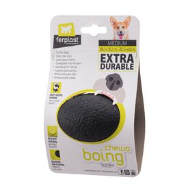 Ferplast - Balle Rugby Chewa Boing Noir pour Chiens - M