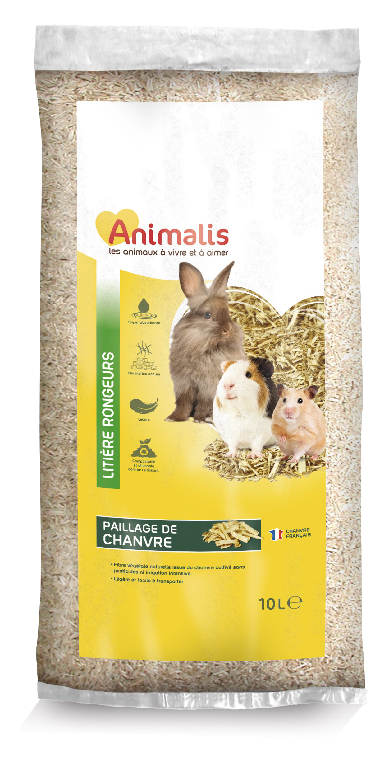 Animalis - Liti&egrave;re Paillage de Chanvre pour Rongeur Image num&eacute;ro 3