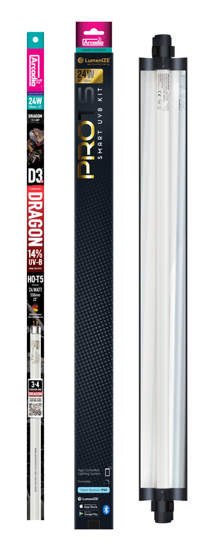 Arcadia - Luminaire Pro T5 Uvb Kit Dragonlamp 14% Uvb 24 Watt - Réptiles Image numéro 3 Arcadia - Luminaire Pro T5 Uvb Kit Dragonlamp 14% Uvb 24 Watt - Réptiles Image numéro 3