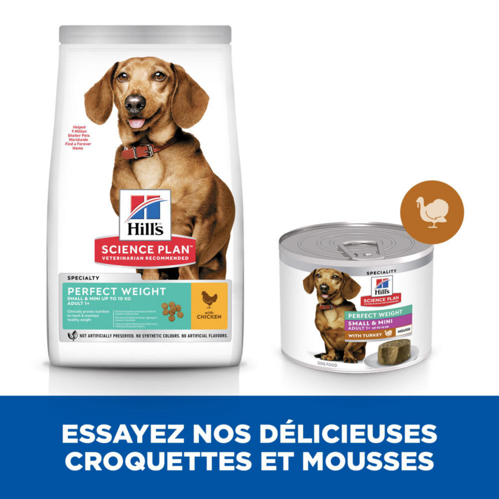 Hill&rsquo;s Science Plan Perfect Weight Adult Small&Mini Mousse Chien Adulte Petite Race Dinde,  - 200g Image num&eacute;ro 4