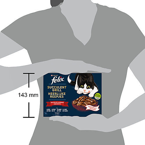 FELIX -  Pochons Succulent Grill Selection de la Campagne &agrave; la Viande en Sauce pour chats adultes  - 12X80g Image num&eacute;ro 5
