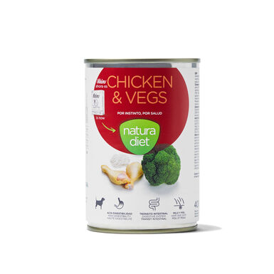 Natura Diet - Pâtée Poulet et Légumes pour Chiens - 400g