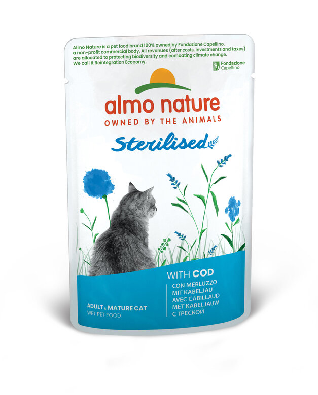 Almo Nature Holistic Fonctionnel - Sterilised Cabillaud Pochon 70 Gr image number null