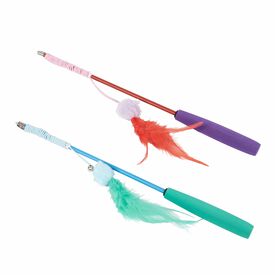Coockoo - Jouet Canne &agrave; P&ecirc;che Tilly Tickle pour Chats - 37cm