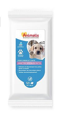 Animalis - Lingettes Speciales Pattes Chien et Chat - x12