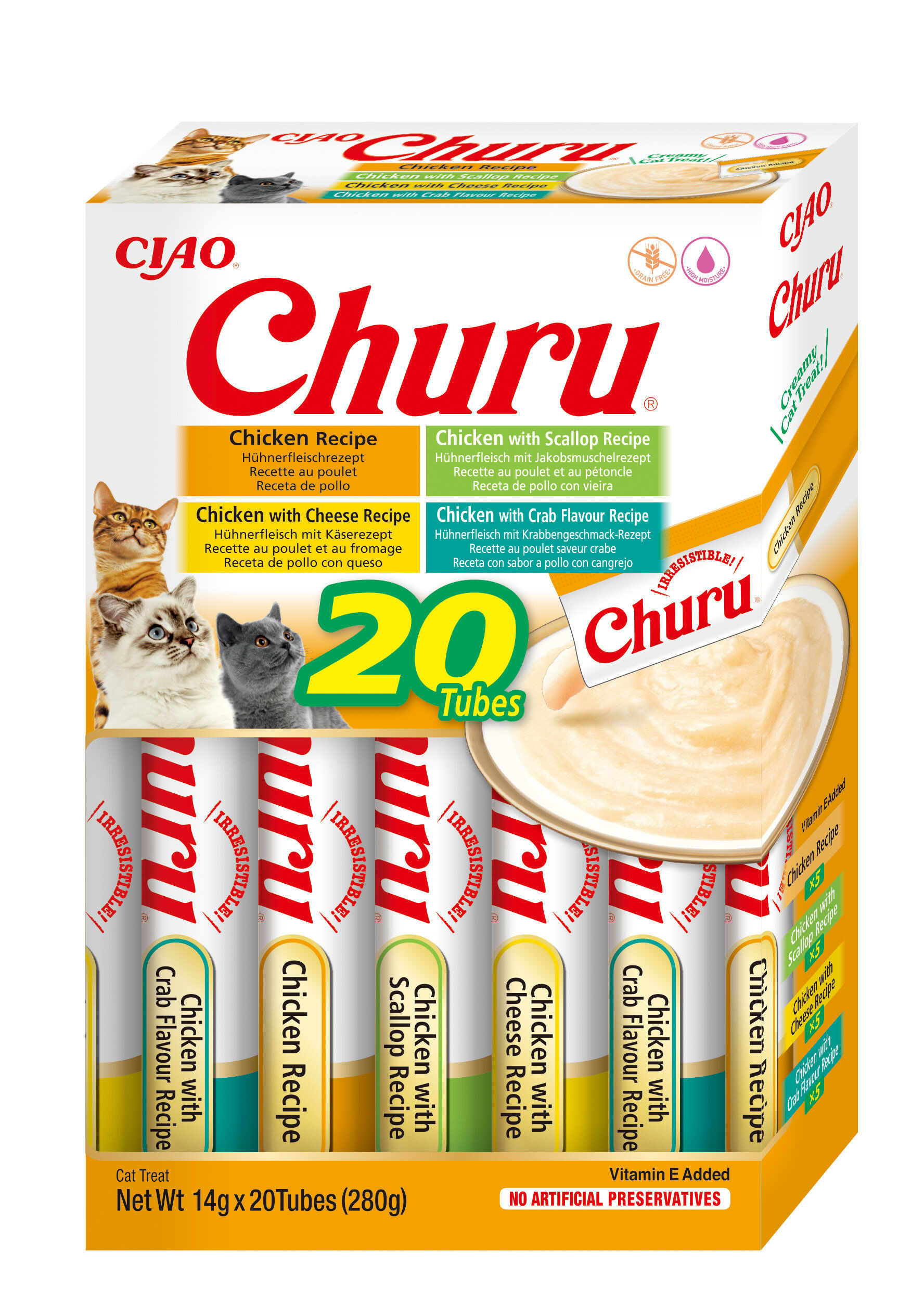 Inaba - Kit Friandises Churu Vari&eacute;t&eacute;s Poulet pour Chats - 20x14g Image num&eacute;ro 1