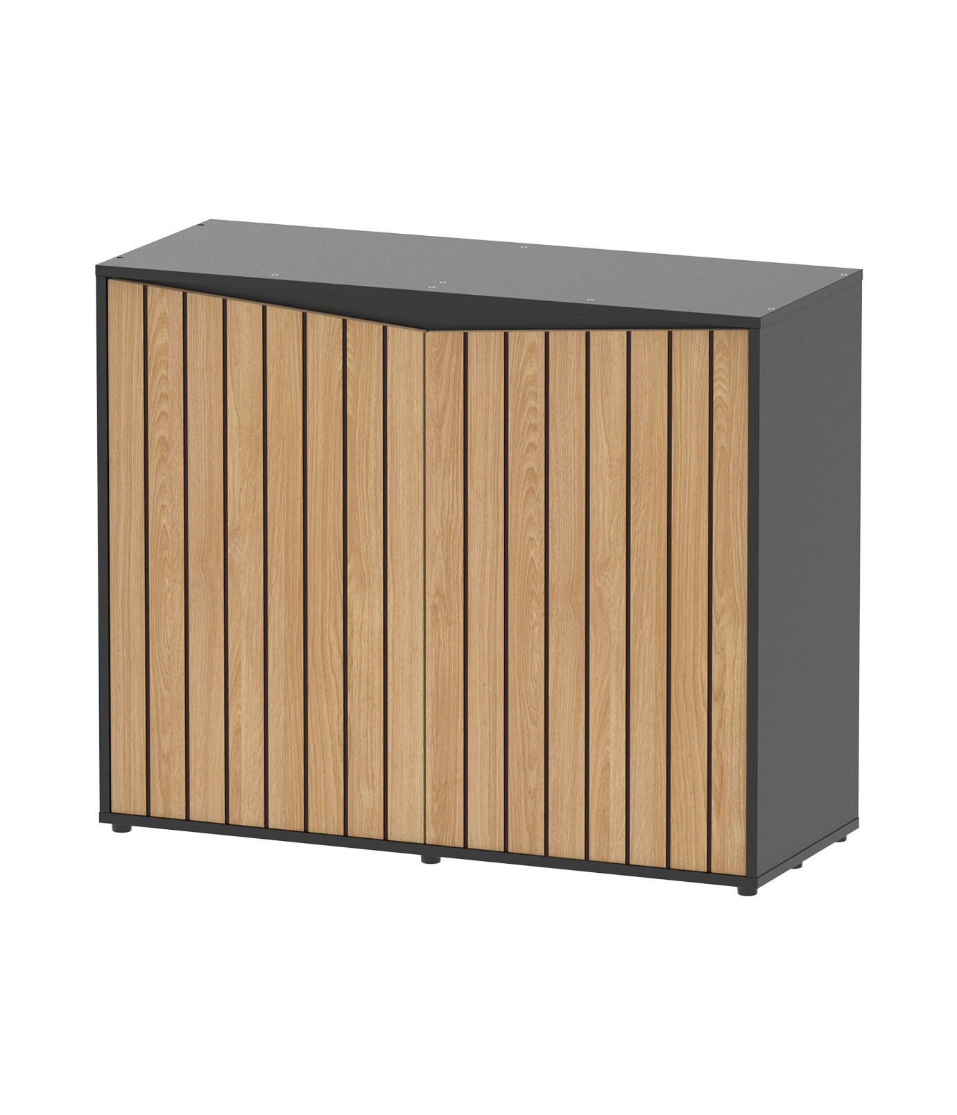 Aquatlantis - Meuble PRESTIGE/SPLENDID ULTRA 100 - Noir/Ch&ecirc;ne Hera Atlas (stri&eacute;) Image num&eacute;ro 1