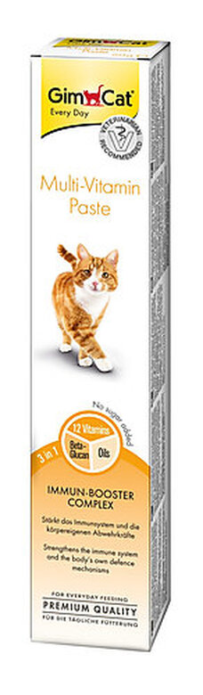 GimCat - Pâte Immun-Booster Multivitaminée pour Chat - 50g image number null