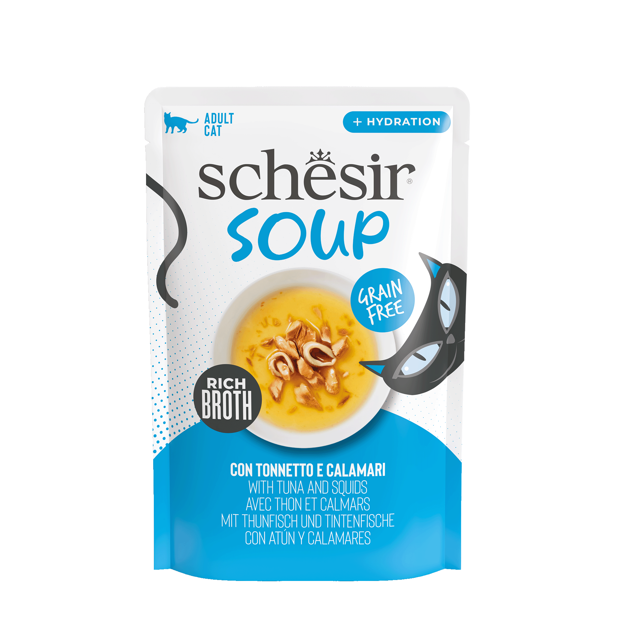 Schesir - Soupe Rich Broth avec Thon et Calamars pour Chats - 40g Image num&eacute;ro 1
