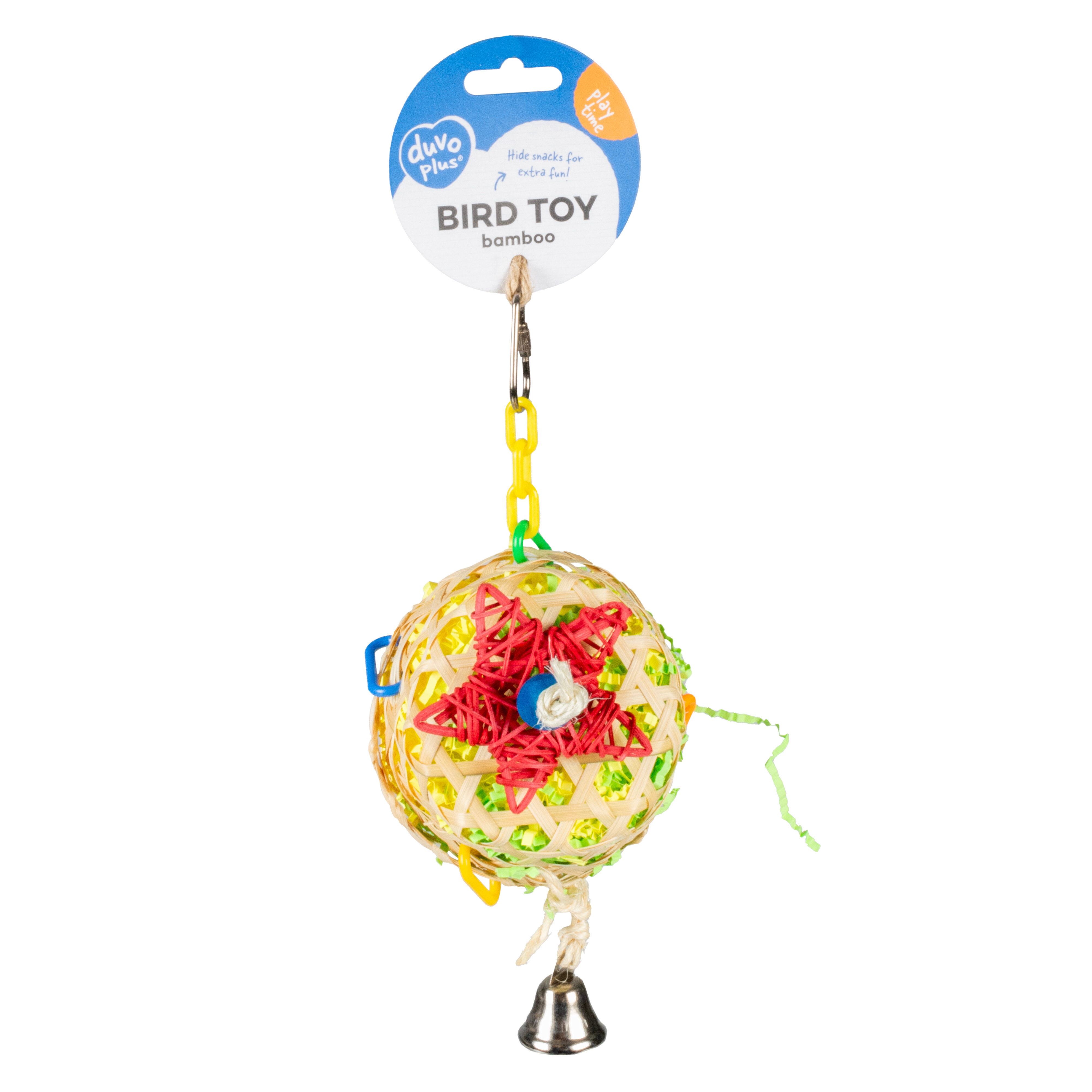 Duvoplus - Jouet Forage Pinata en Bambou pour Oiseaux - 10x15x24cm Image num&eacute;ro 1