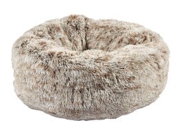Bobby - Coussin Donut Poilu Taupe pour Chien