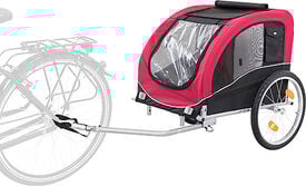 Trixie - Roulotte de Vélo Noir/Rouge - L: 75 x 86 x 80/145 cm