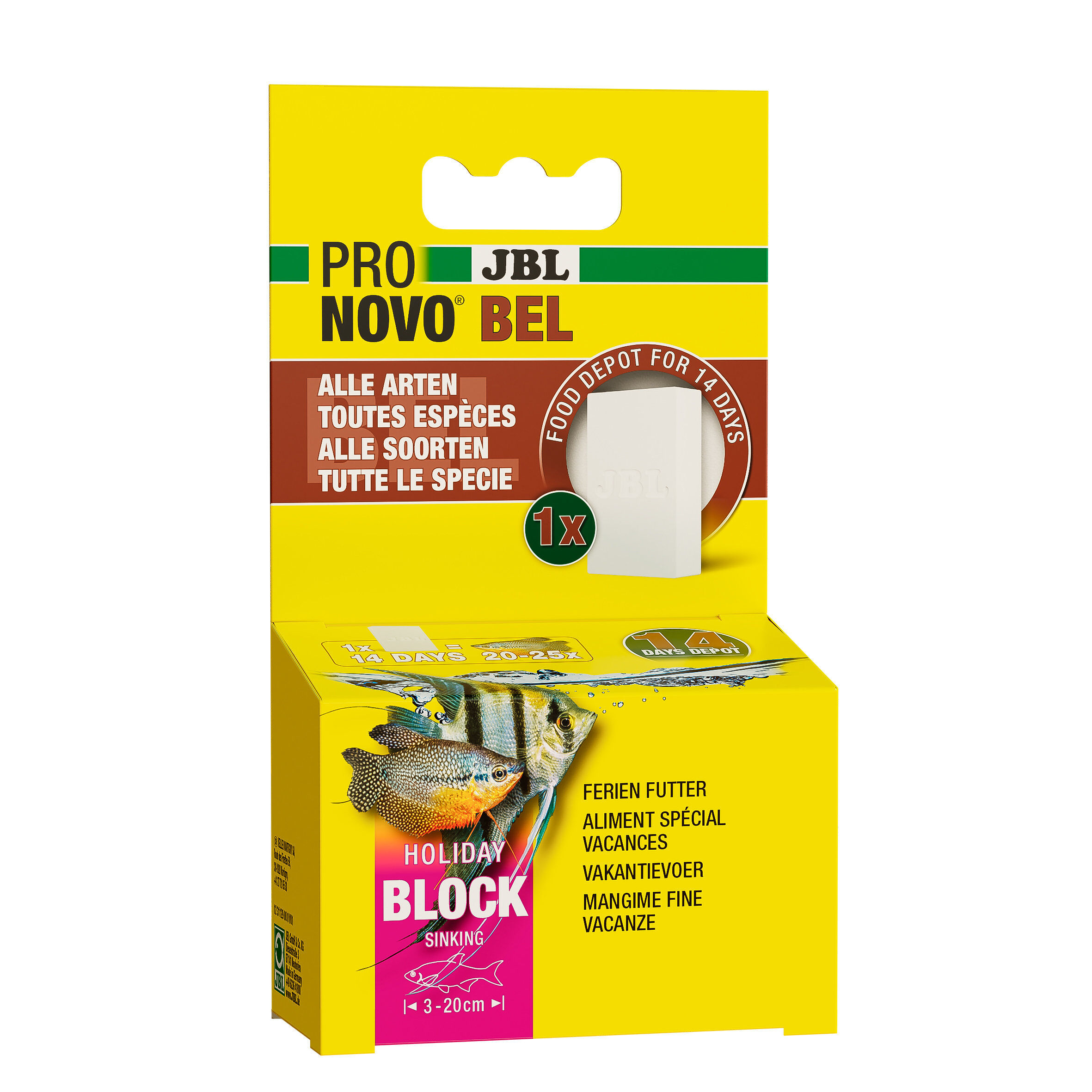 JBL - Aliment Pronovo BEL HOLIDAY BLOCK pour Poissons - x1 Image num&eacute;ro 1