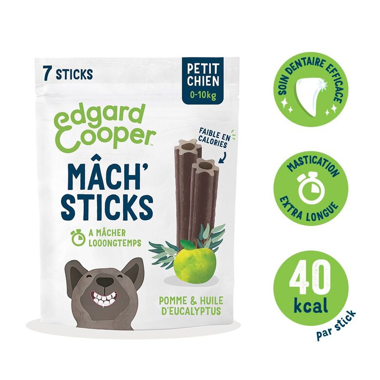 Edgard & Cooper - Sticks à Mâcher Dental Naturel à l'Eucalyptus et Pomme fraiche pour Chien - S Image numéro 8 Edgard & Cooper - Sticks à Mâcher Dental Naturel à l'Eucalyptus et Pomme fraiche pour Chien - S Image numéro 8