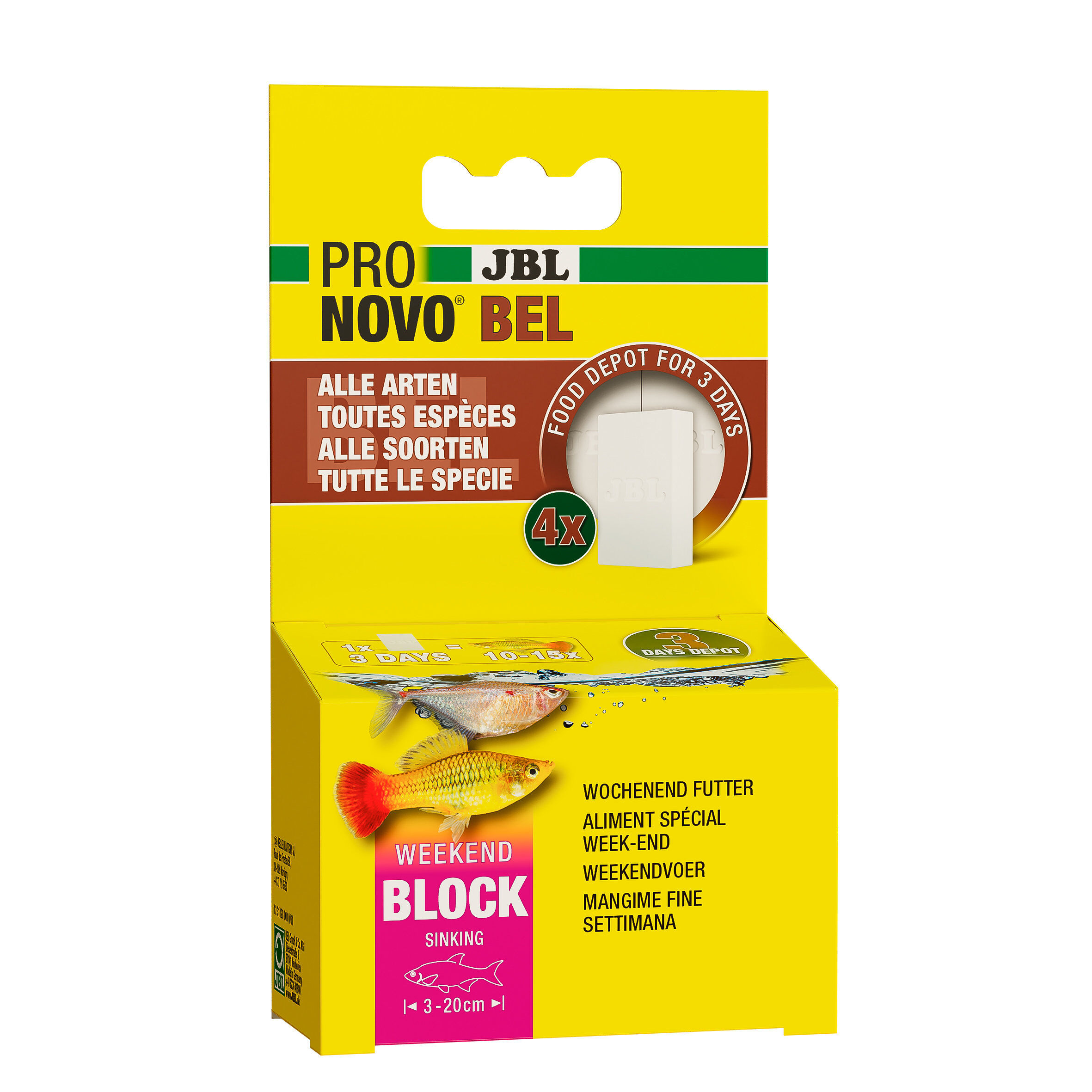 JBL - Aliment Pronovo BEL WEEKEND BLOCK pour Poissons - x4 Image num&eacute;ro 1