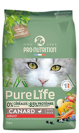 Pro Nutrition - Croquettes Pure Life Chat Adult Canard Pour Chat