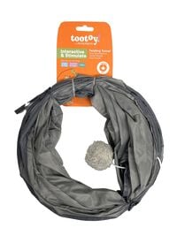 Tootoy! - Tunnel Torsadé avec Balle Suspendue pour Chats - 127cm
