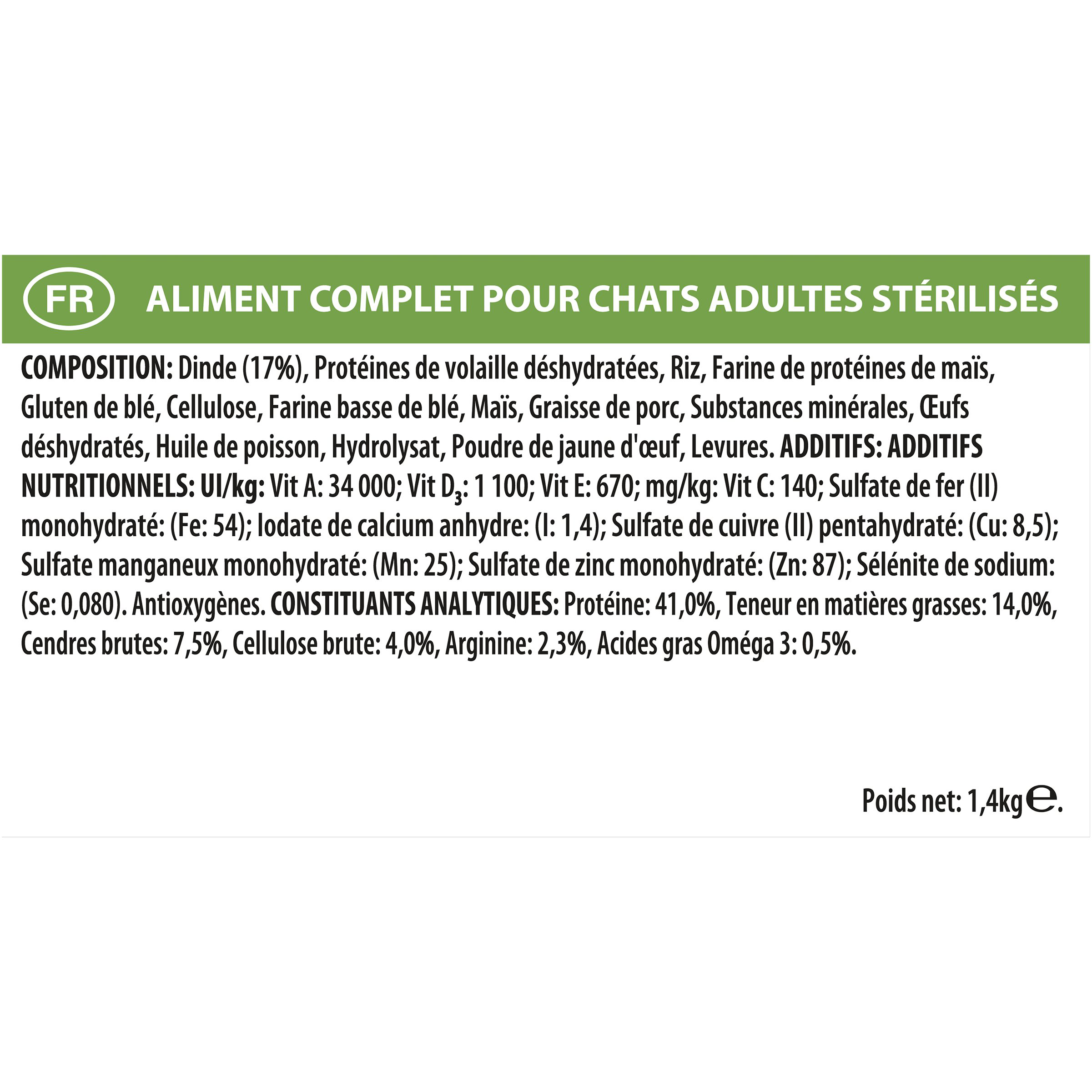 Pro Plan - Croquettes LiveClear +1 St&eacute;rilis&eacute; Dinde pour Chat - 1,4Kg Image num&eacute;ro 4