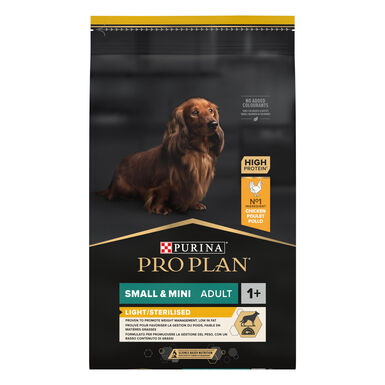 Pro Plan - Croquettes Small & Mini Light Sterilised Poulet pour Chien - 7Kg