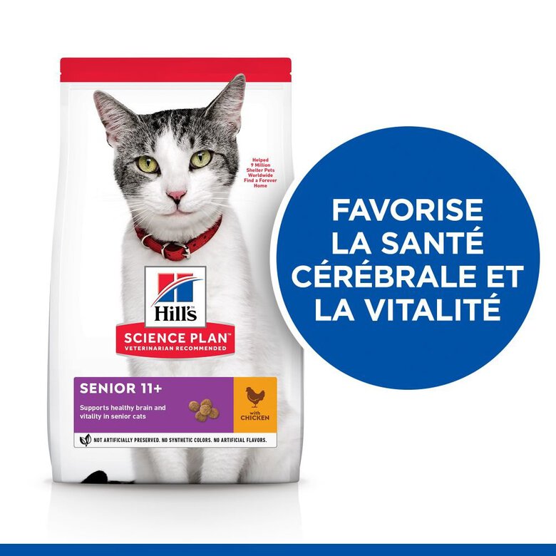 Hill's Science Plan - Senior 11+ Croquettes Pour Chat Agé Au Poulet  -  1,5kg Image numéro 2 Hill's Science Plan - Senior 11+ Croquettes Pour Chat Agé Au Poulet  -  1,5kg Image numéro 2