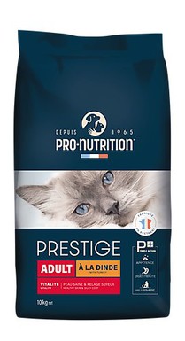 Pro-nutrition - Croquettes Prestige Adult à la Dinde pour Chat - 10Kg