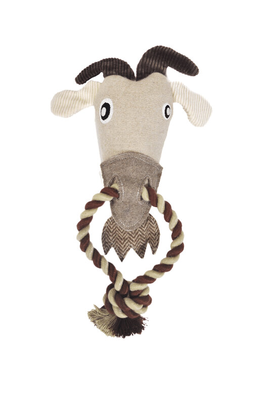 Animalis - Jouet Chèvre Corde + Laine Recyclée pour Chiens - 27cm Image numéro 1 Animalis - Jouet Chèvre Corde + Laine Recyclée pour Chiens - 27cm Image numéro 1