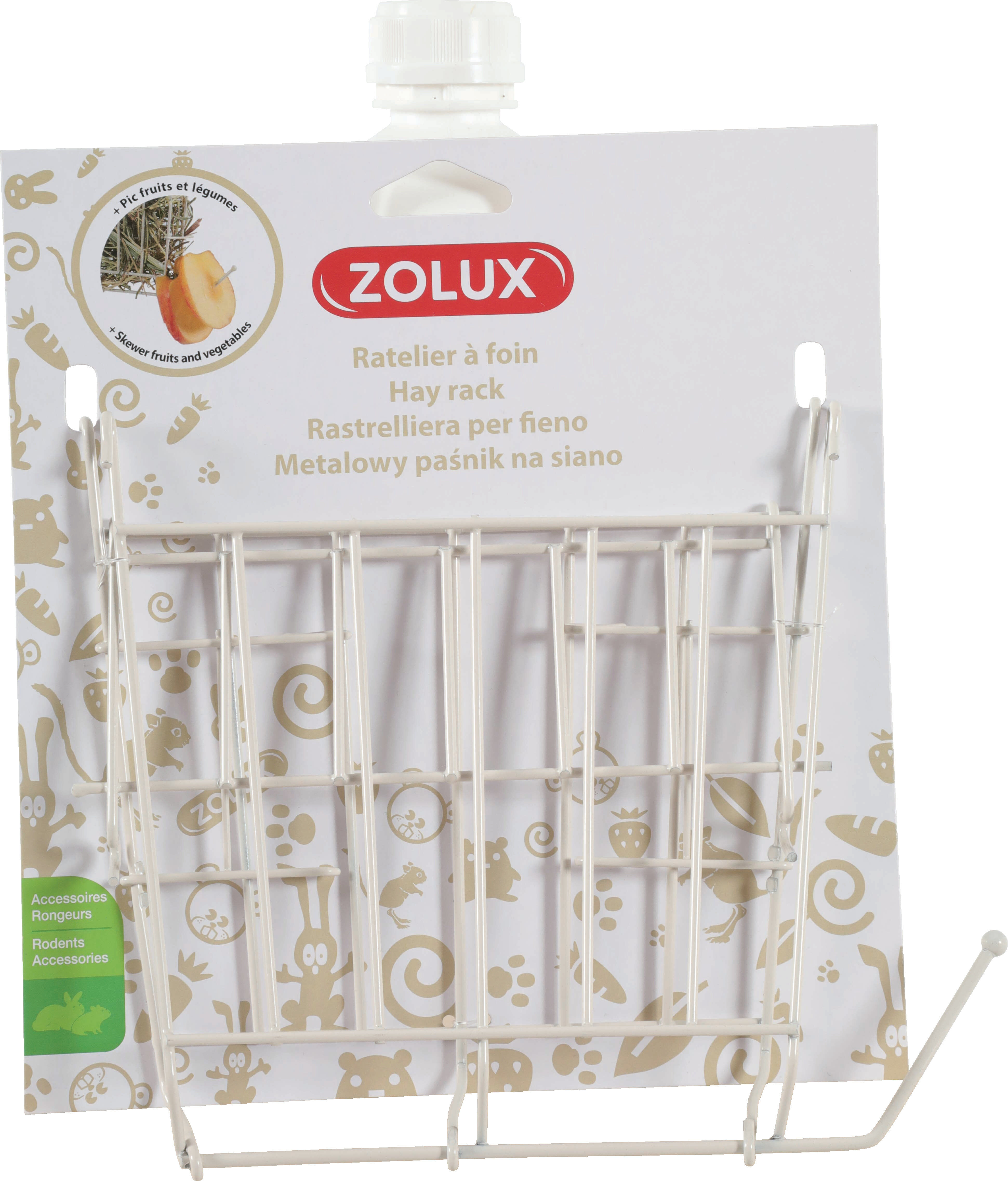 Zolux - Ratelier &agrave; Foin en M&eacute;tal pour Rongeurs - Beige Image num&eacute;ro 1