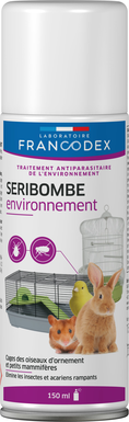 Francodex - Spray Séribombe Environnement pour Cages et Volières - 150ml