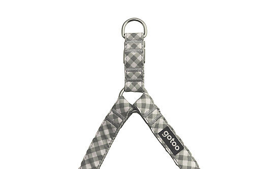 Gotoo - Harnais Vichy Gris pour Chien - XSS Image num&eacute;ro 2