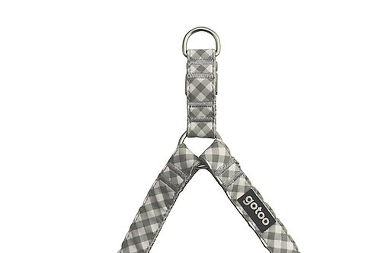 Gotoo - Harnais Vichy Gris pour Chien - XSS Image numéro 2 Gotoo - Harnais Vichy Gris pour Chien - XSS Image numéro 2